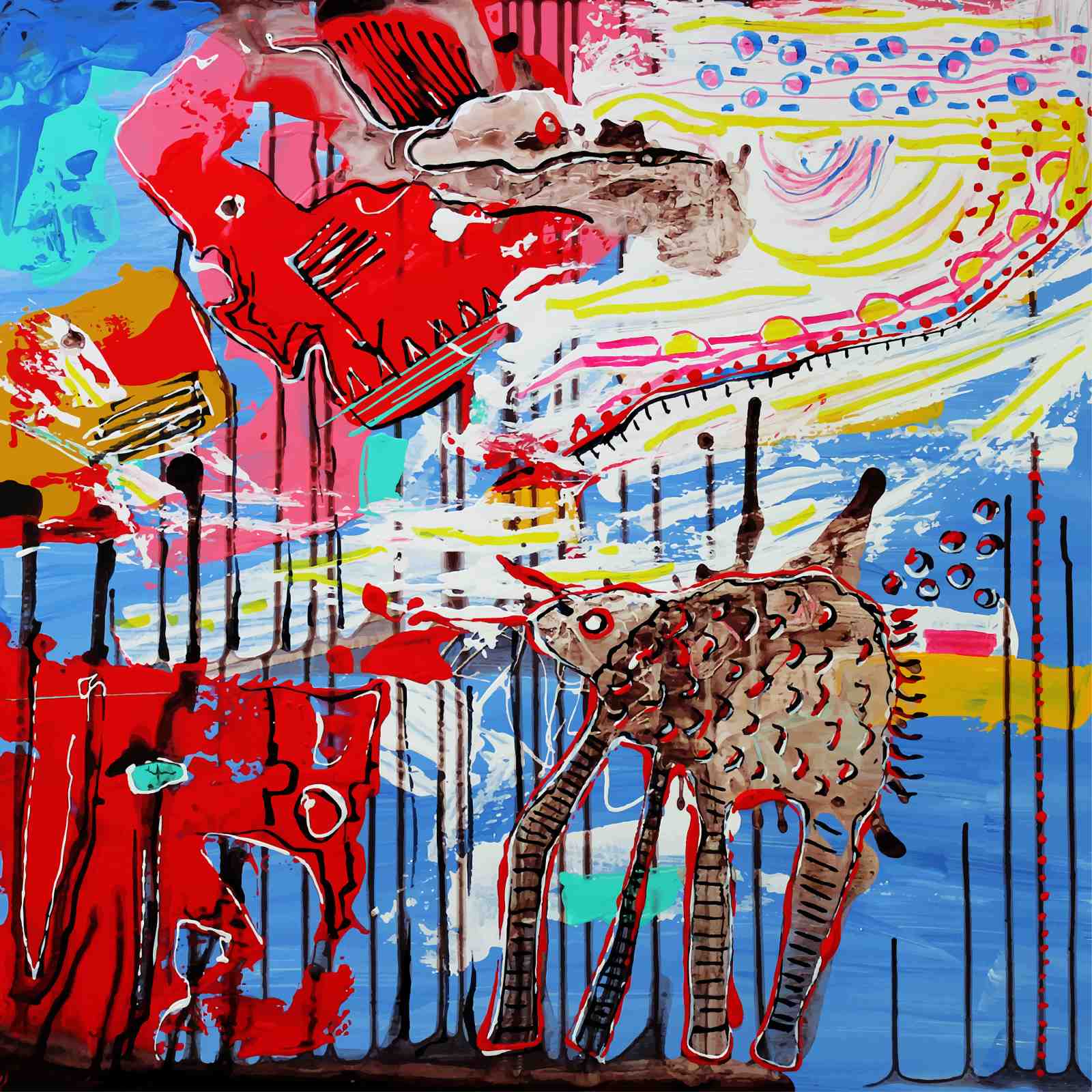 Vibrant Abstract Animal Wall Art