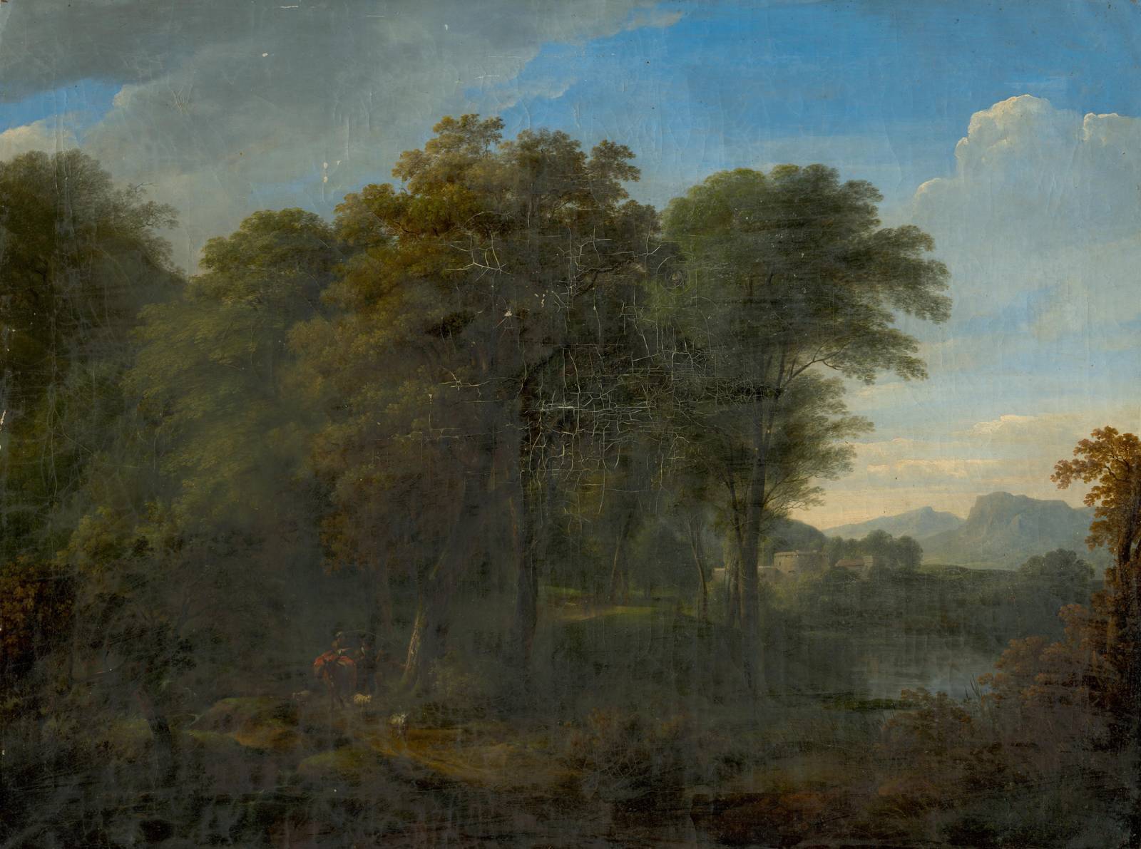 Tranquil Landscape with Figures Wall Art