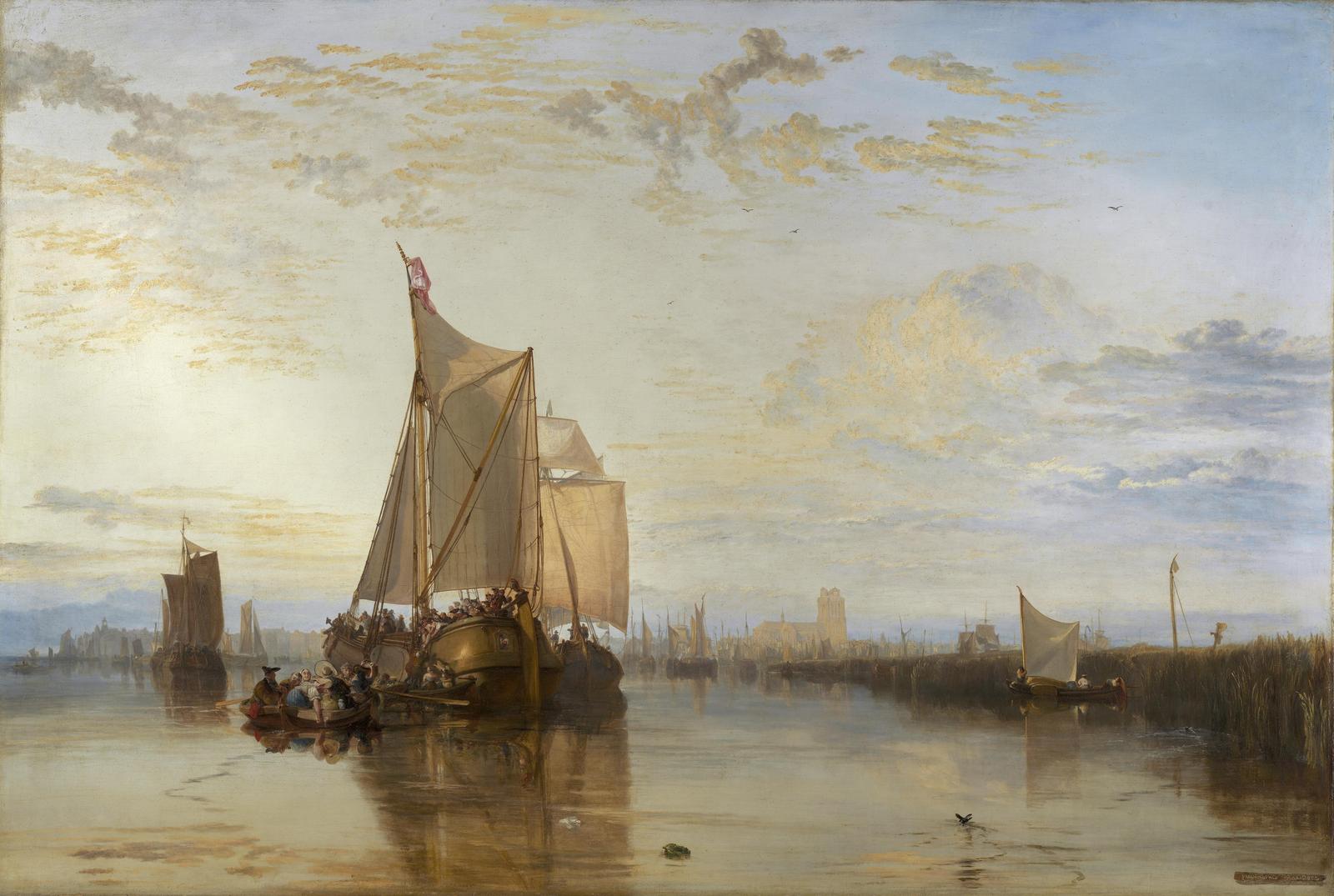 Seascape with Sailboats and Cityscape Wall Art