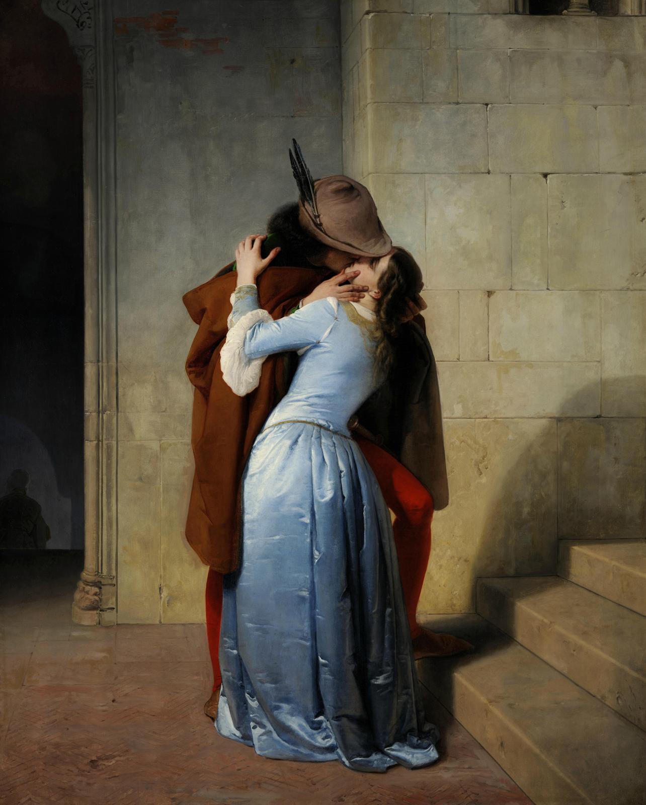 The Secret Kiss Embrace Wall Art