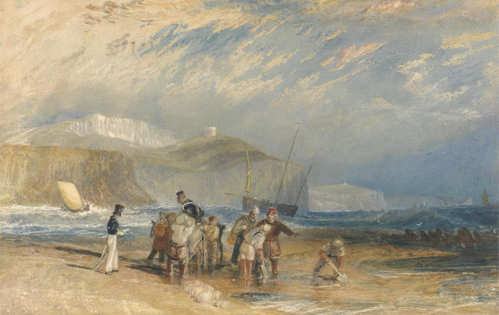 Romantic Coastal Scene Beach Art Wall Art