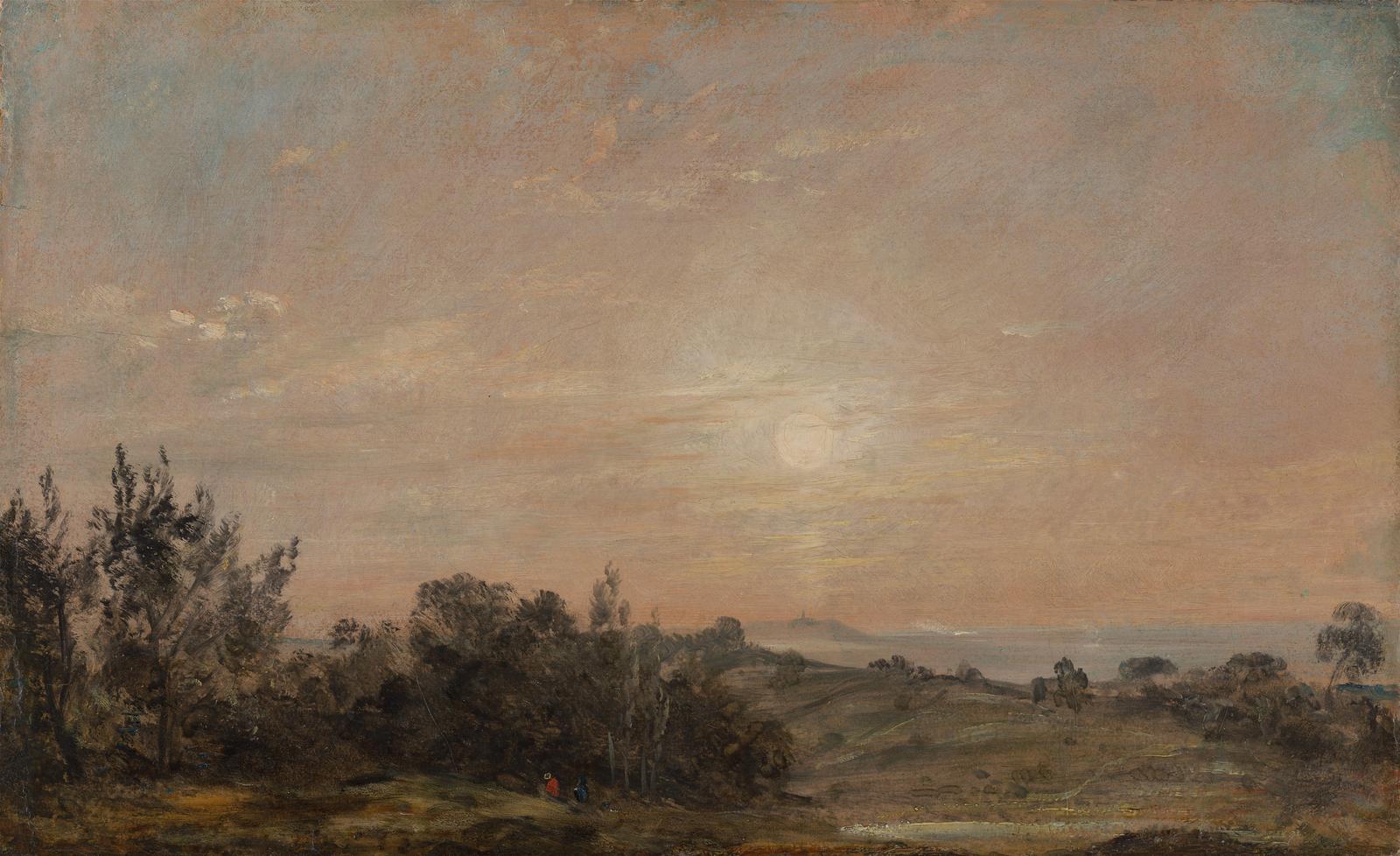 Serene Sunset Landscape Oil Painting Wall Art