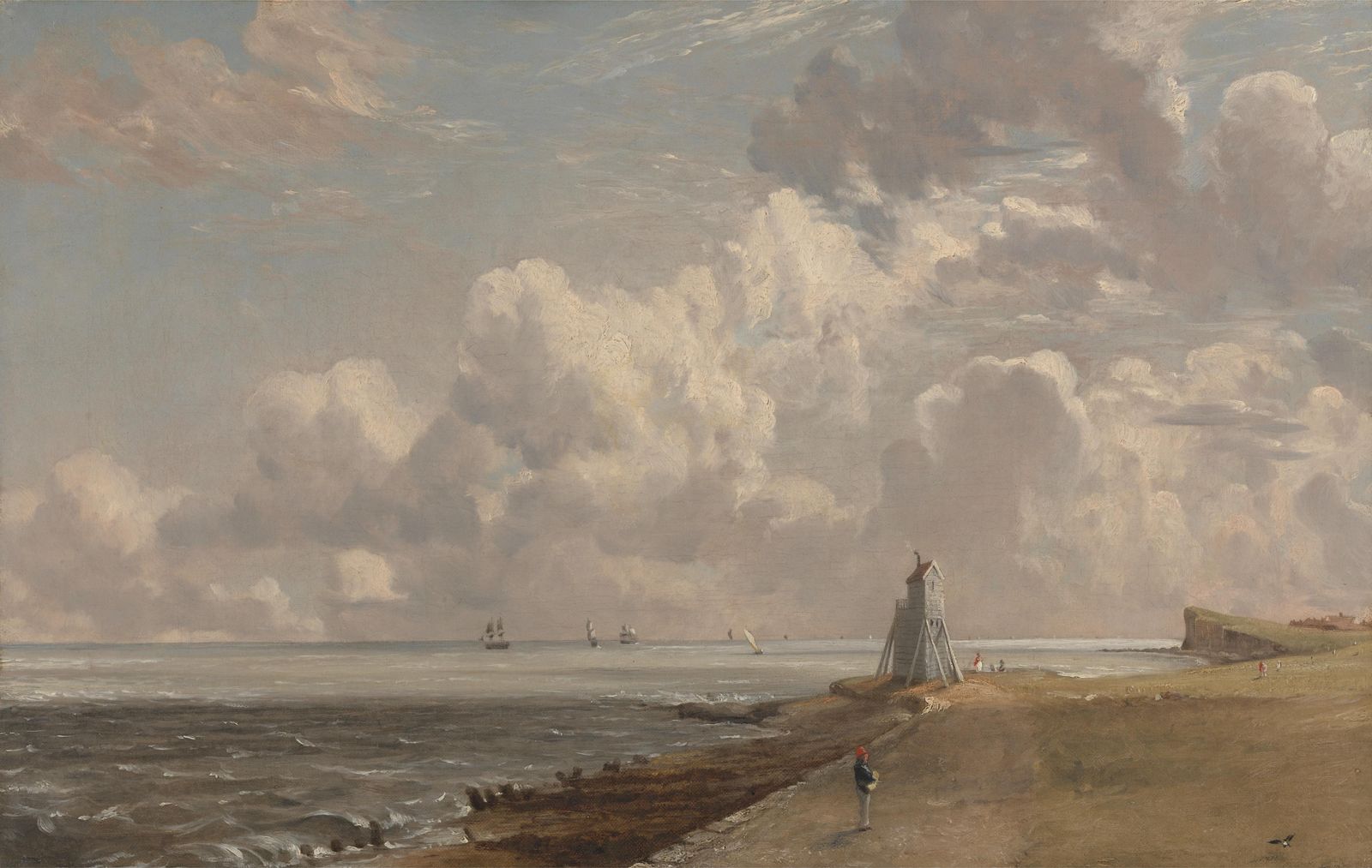Coastal Beacon Seascape Romanticism Wall Art