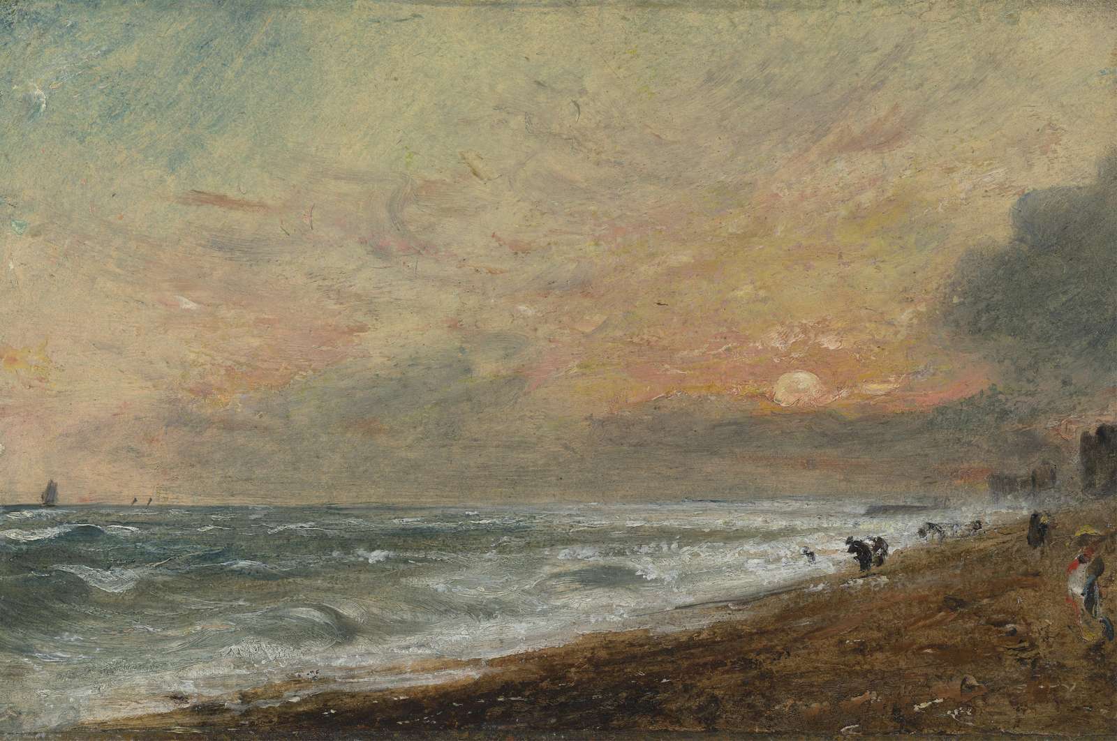 Atmospheric Beach Sunset Seascape Wall Art