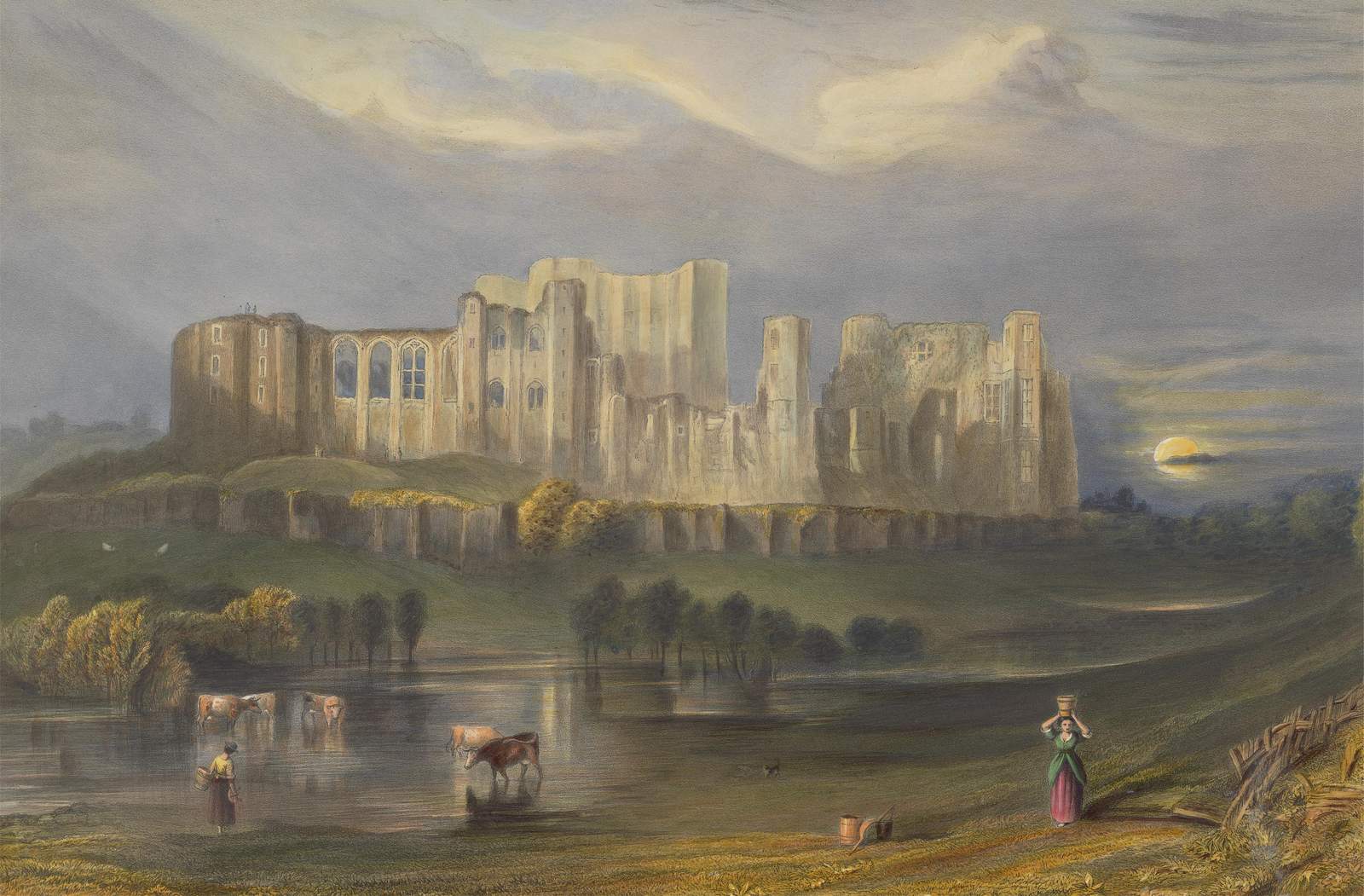 Historic Castle Ruin Landscape Wall Art