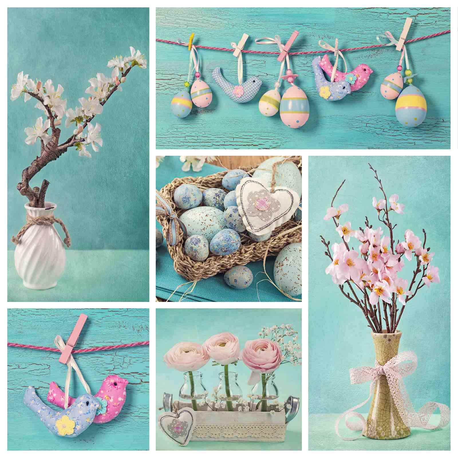 Easter Spring Blossom & Eggs Wall Art