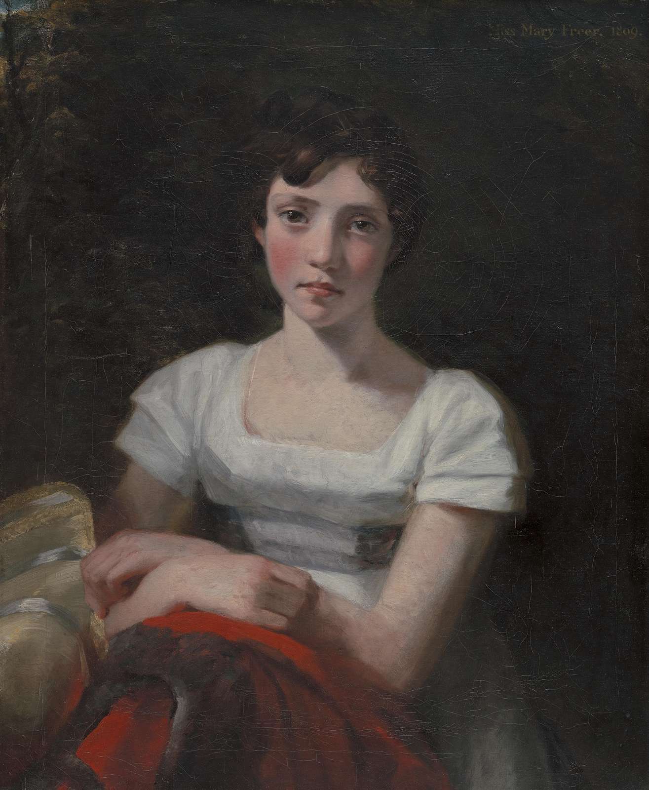 Elegant Portrait of Miss Mary Freer Wall Art