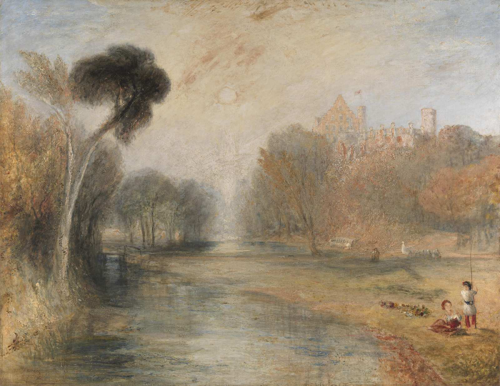Turner Riverside Castle Landscape Wall Art