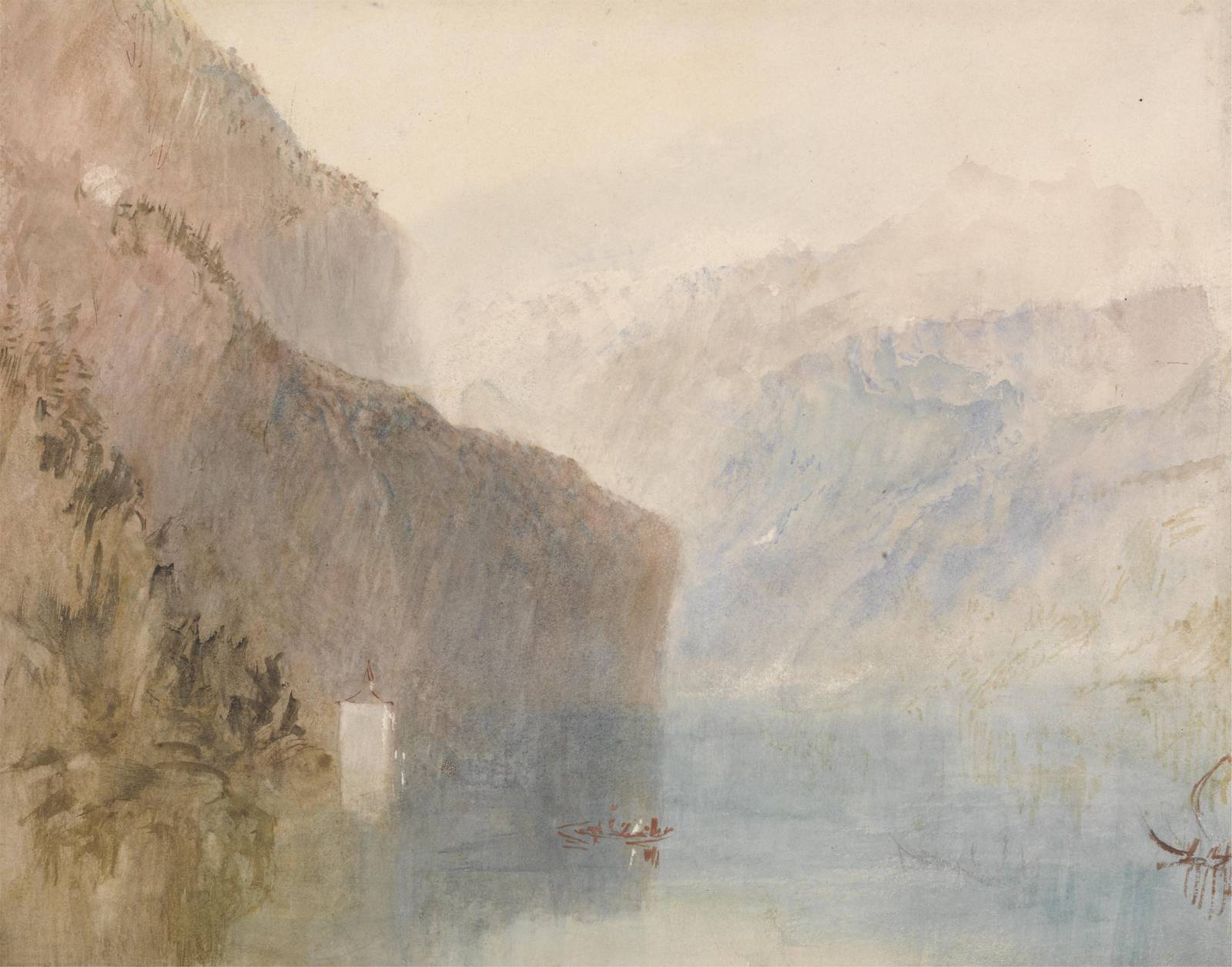 Misty Mountain Lake Serenity Wall Art