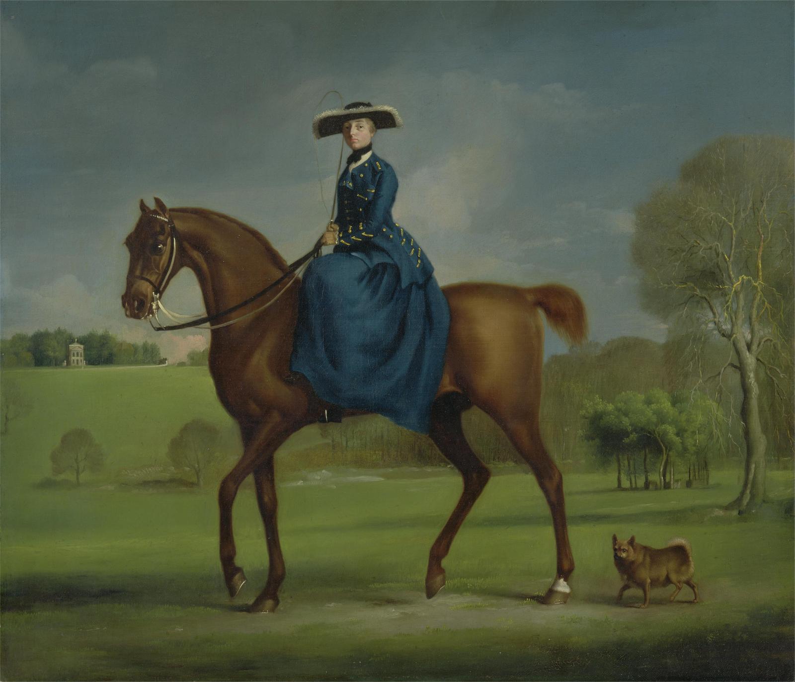 Elegant Lady on Horseback Classic Art Wall Art
