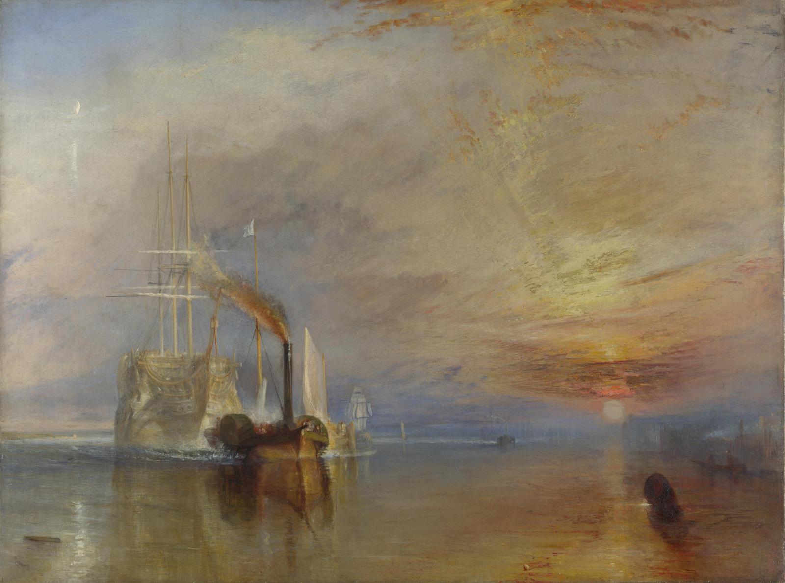 Impressionist Seascape with Steamship Wall Art