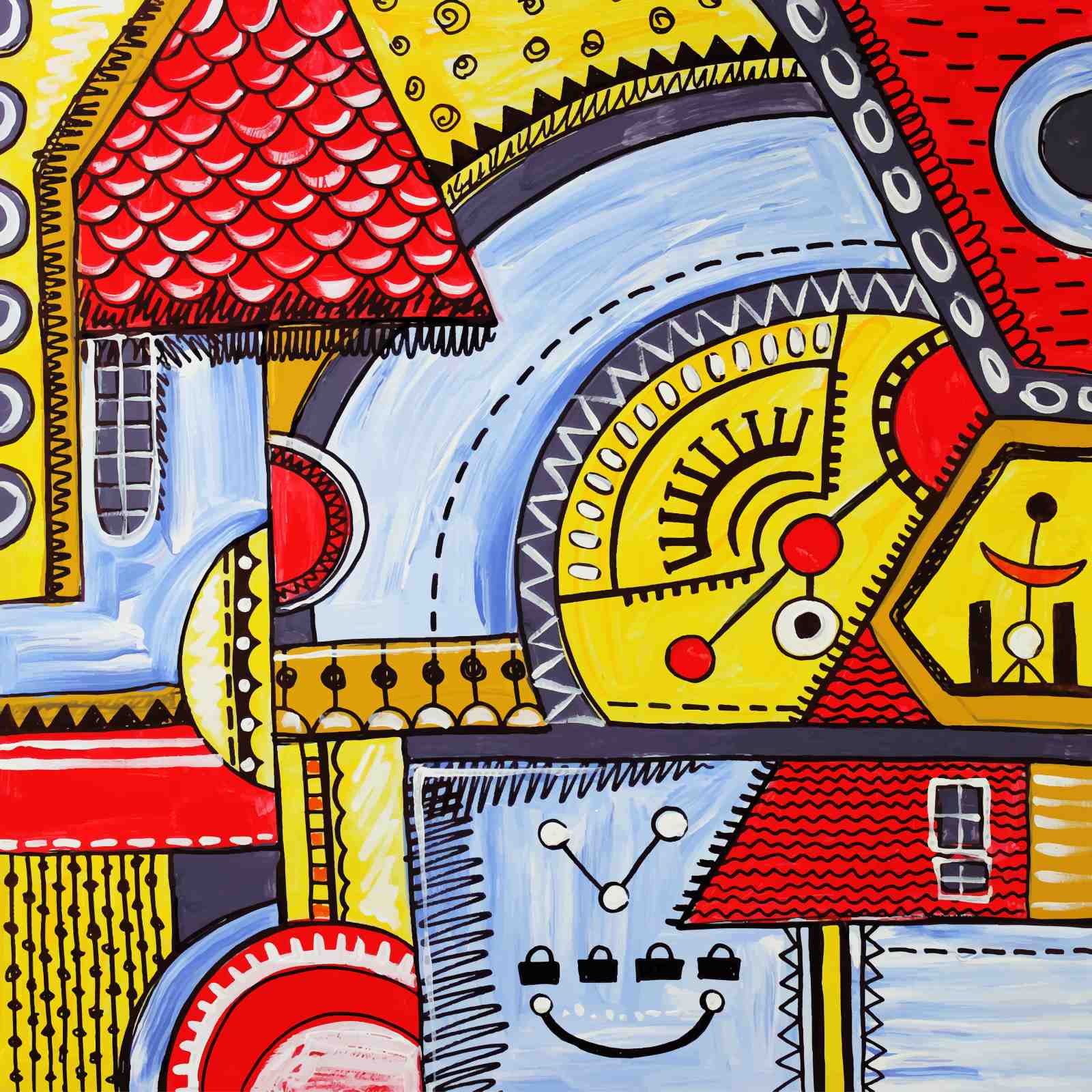 Abstract Geometric Pop Art Wall Art