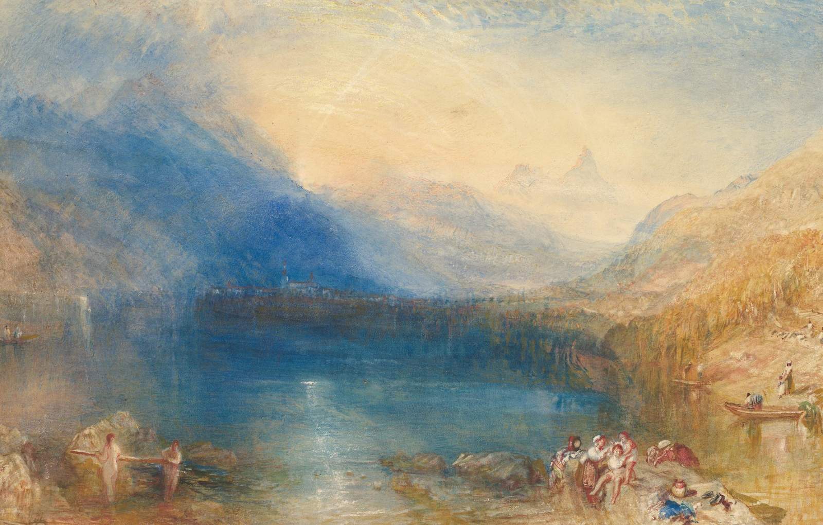 Serene Alpine Lake Landscape Wall Art
