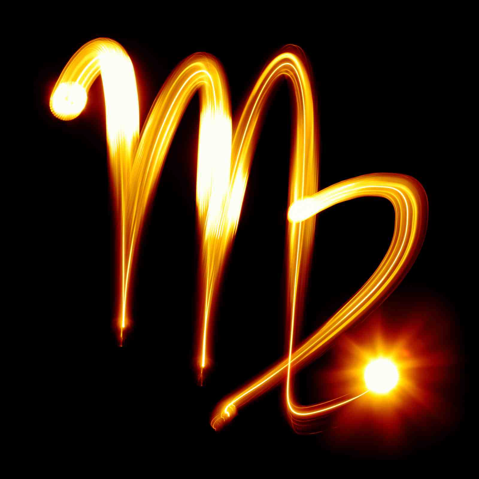 Virgo Zodiac Light Painting Wall Art