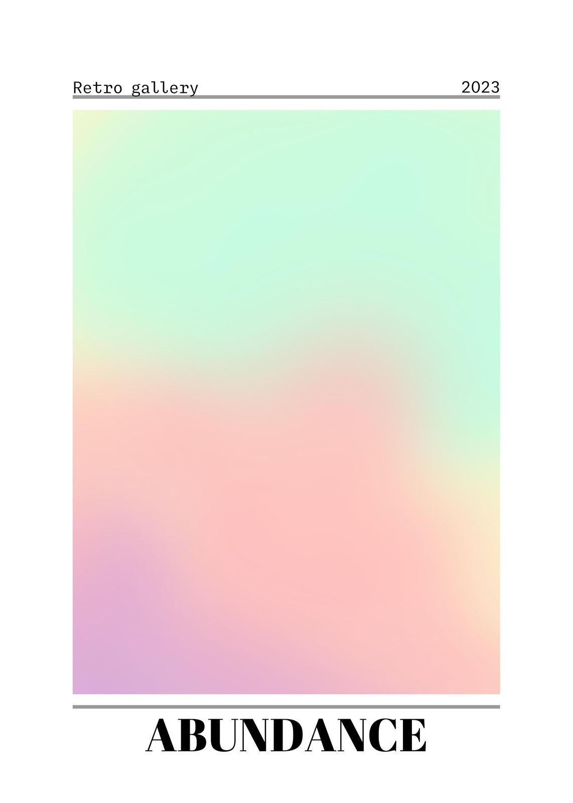 Abstract Gradient Pastel Abundance Wall Art