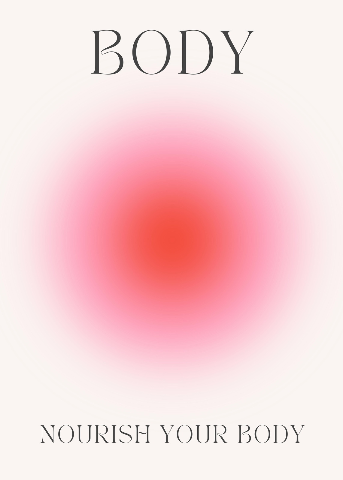 Nourish Your Body Aura Gradient Wall Art