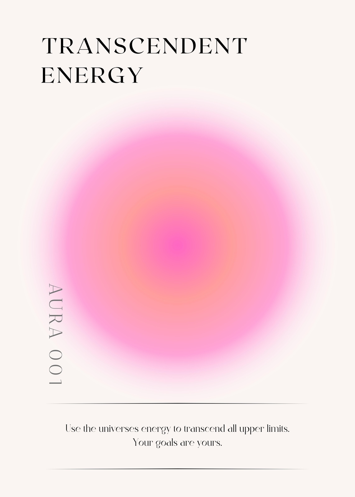 Pink Aura Gradient "Transcendent Energy" Wall Art