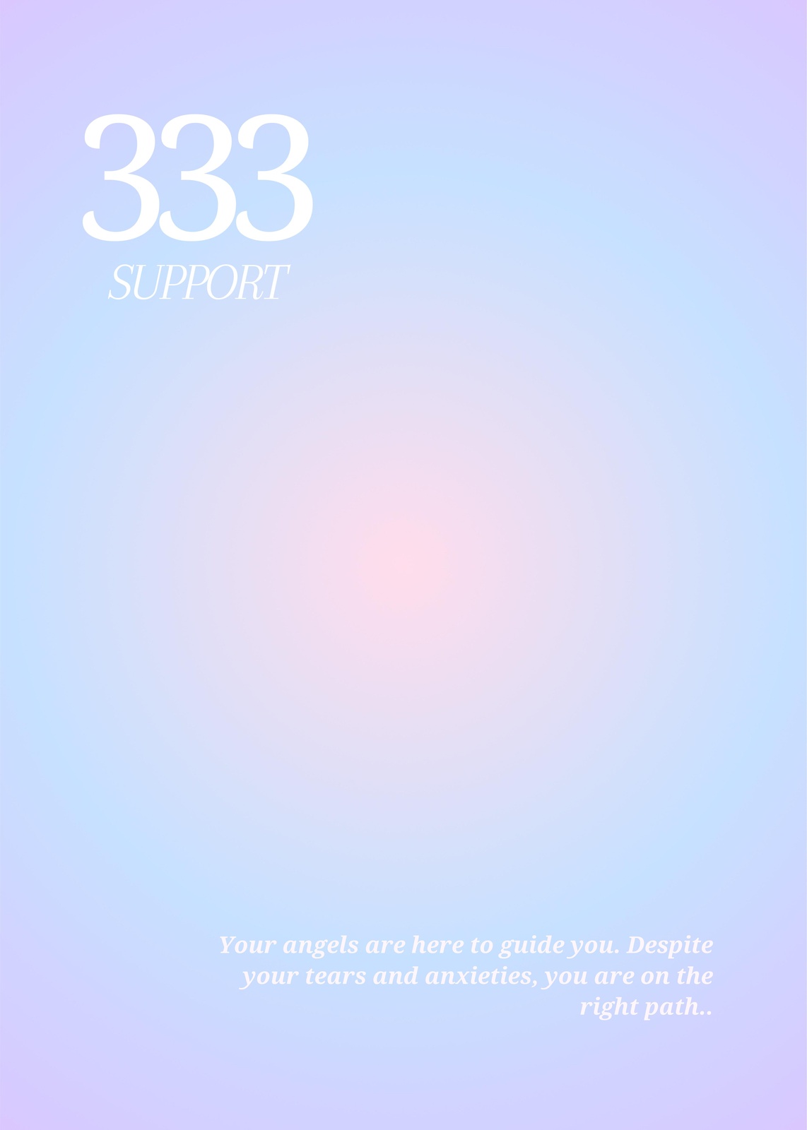 Angel Number 333 Support Wall Art