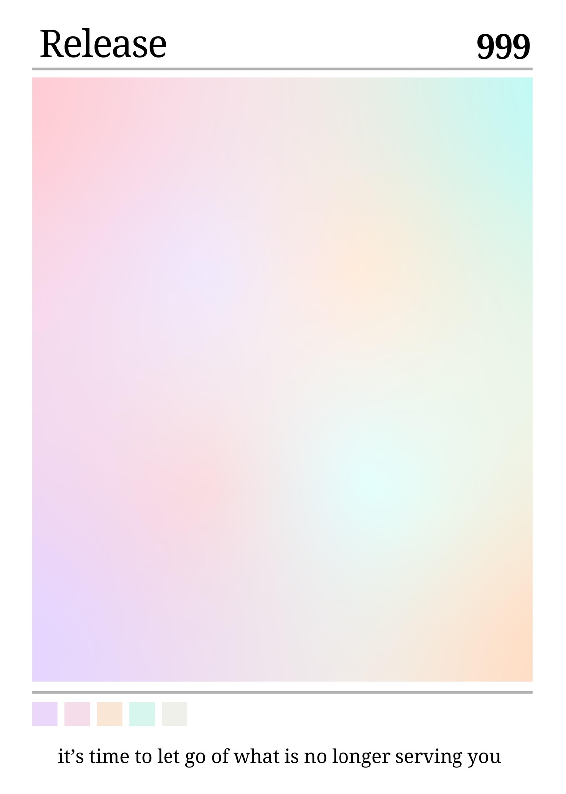 Abstract Pastel Gradient 'Release' Wall Art