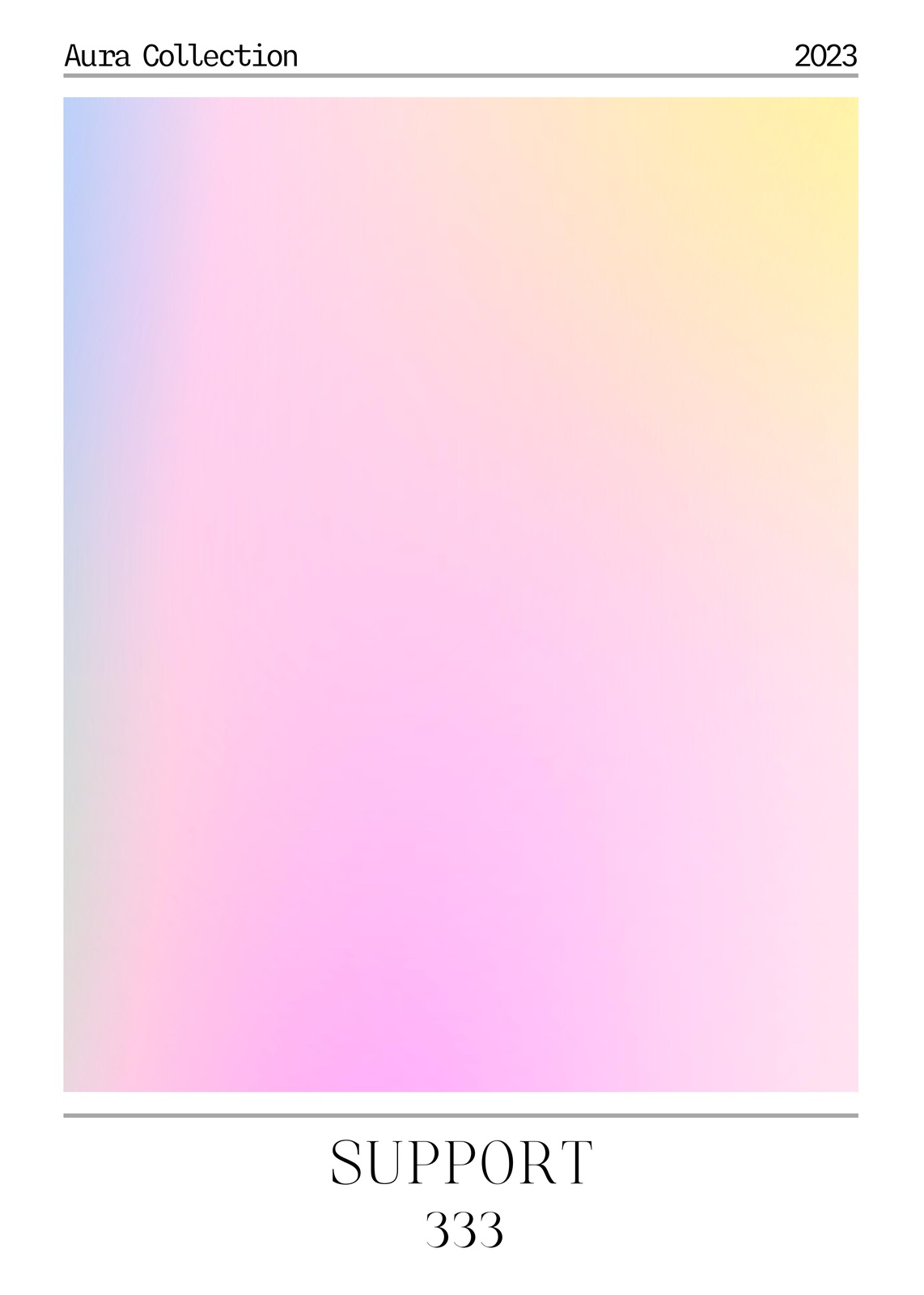 Soft Aura Gradient "Support" Wall Art