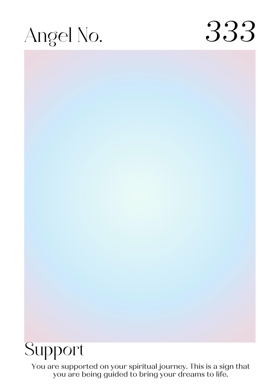 Angel 333 Support Aura Gradient Wall Art
