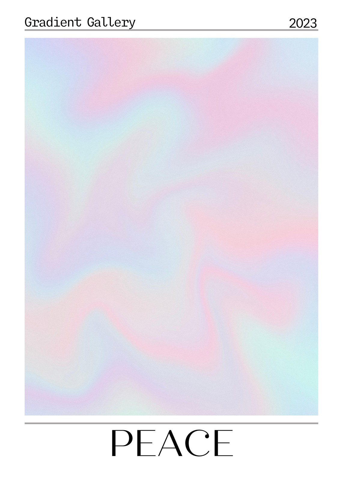 Serene Gradient Peace Abstract Wall Art