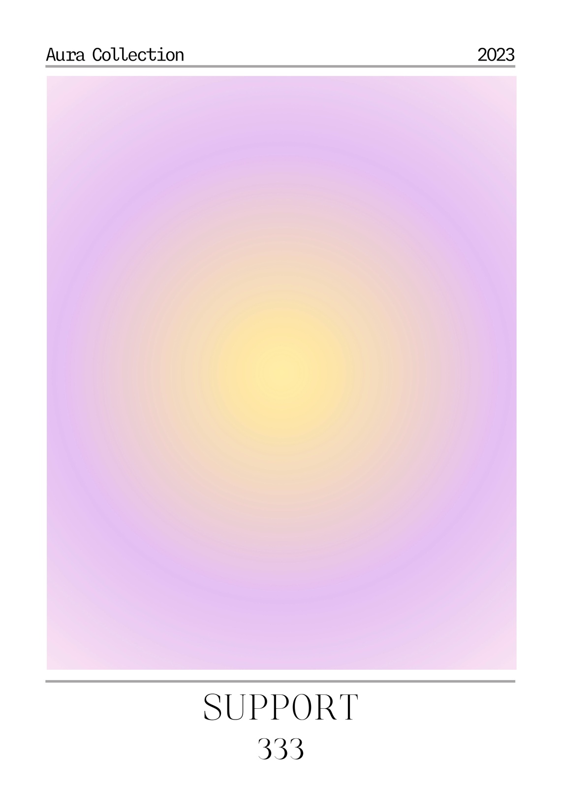 Aura Gradient "Support" Art Wall Art
