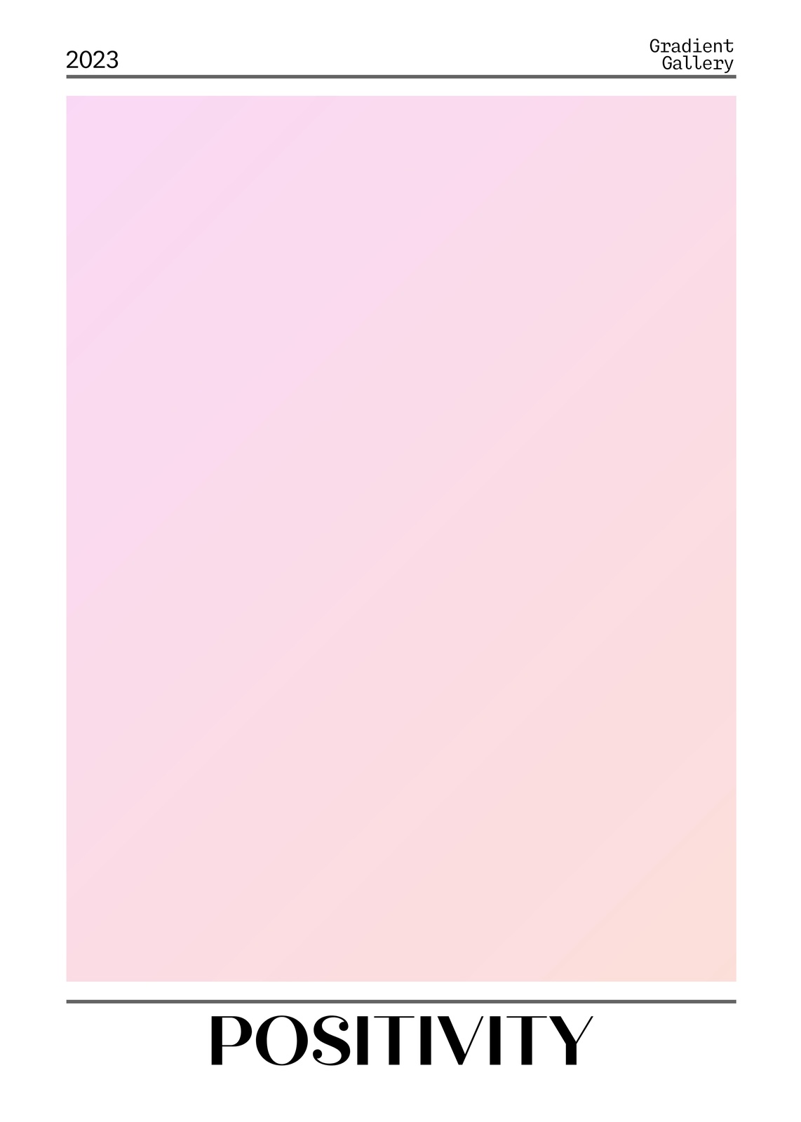 Soft Pink Positivity Gradient Wall Art