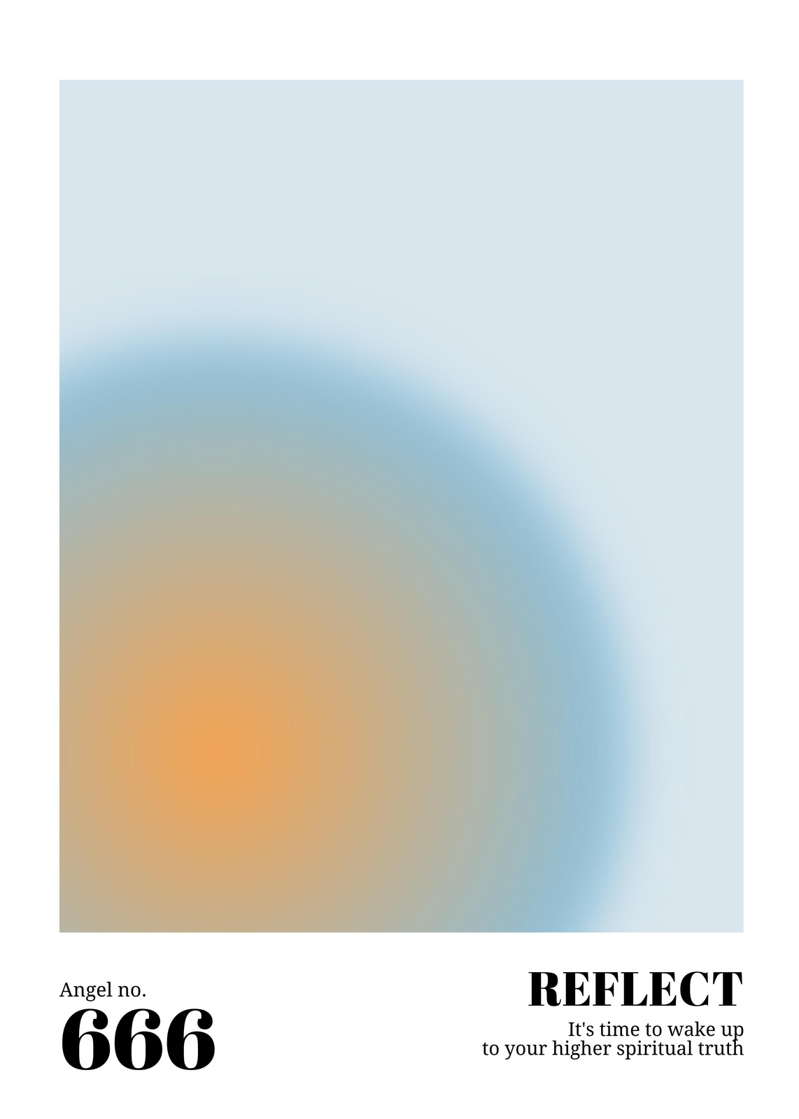 Angel Number 666 Reflect Aura Wall Art