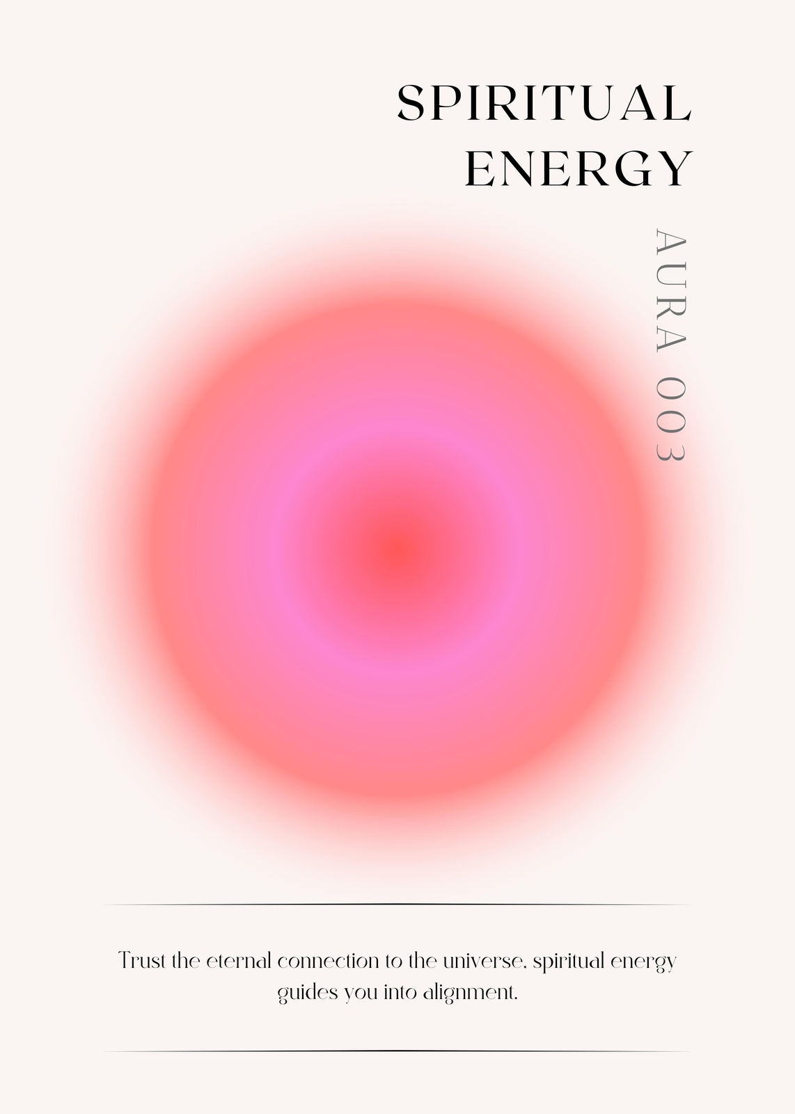 Spiritual Energy Aura Pink Gradient Wall Art