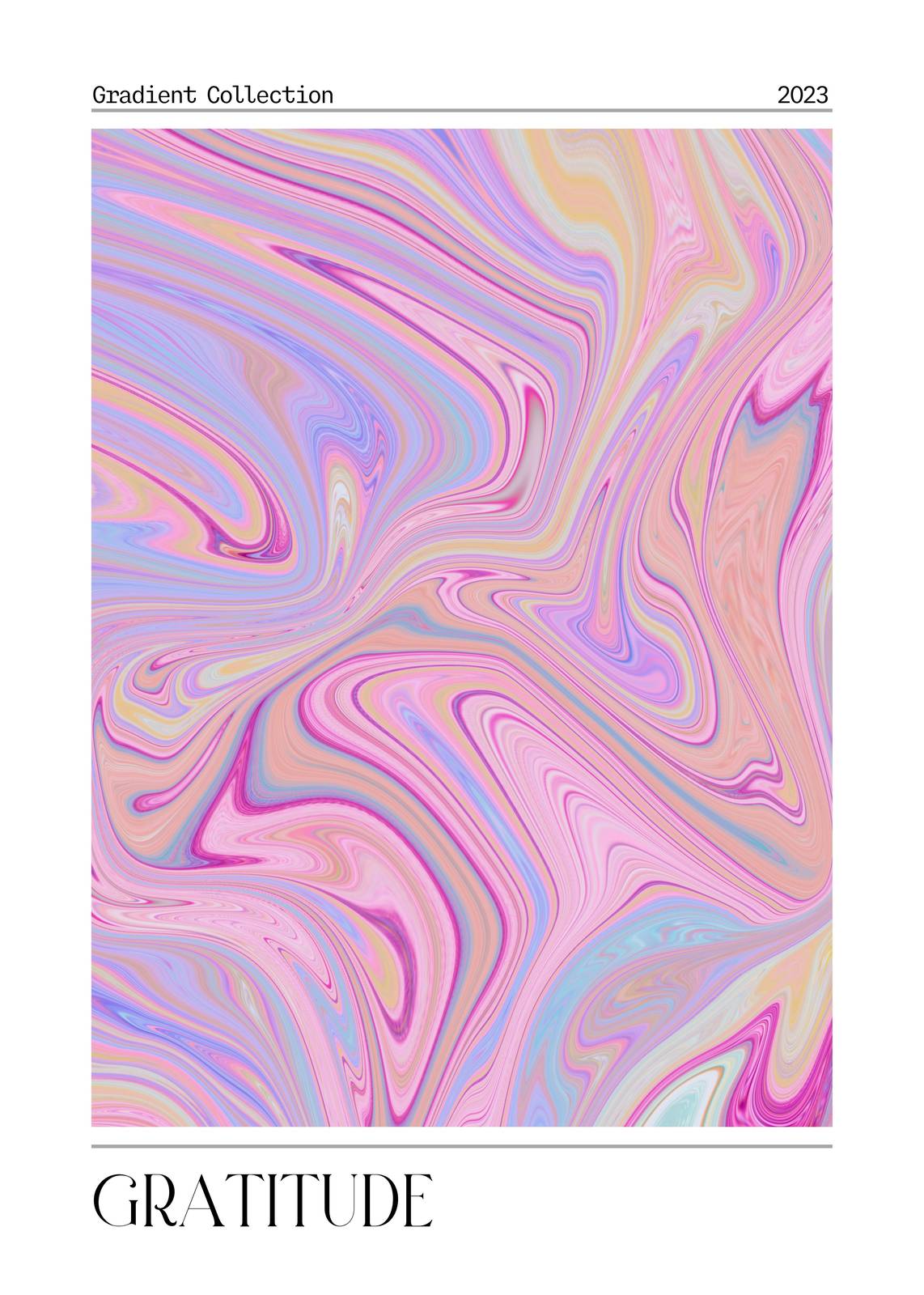 Soft Pastel Swirl Gratitude Wall Art