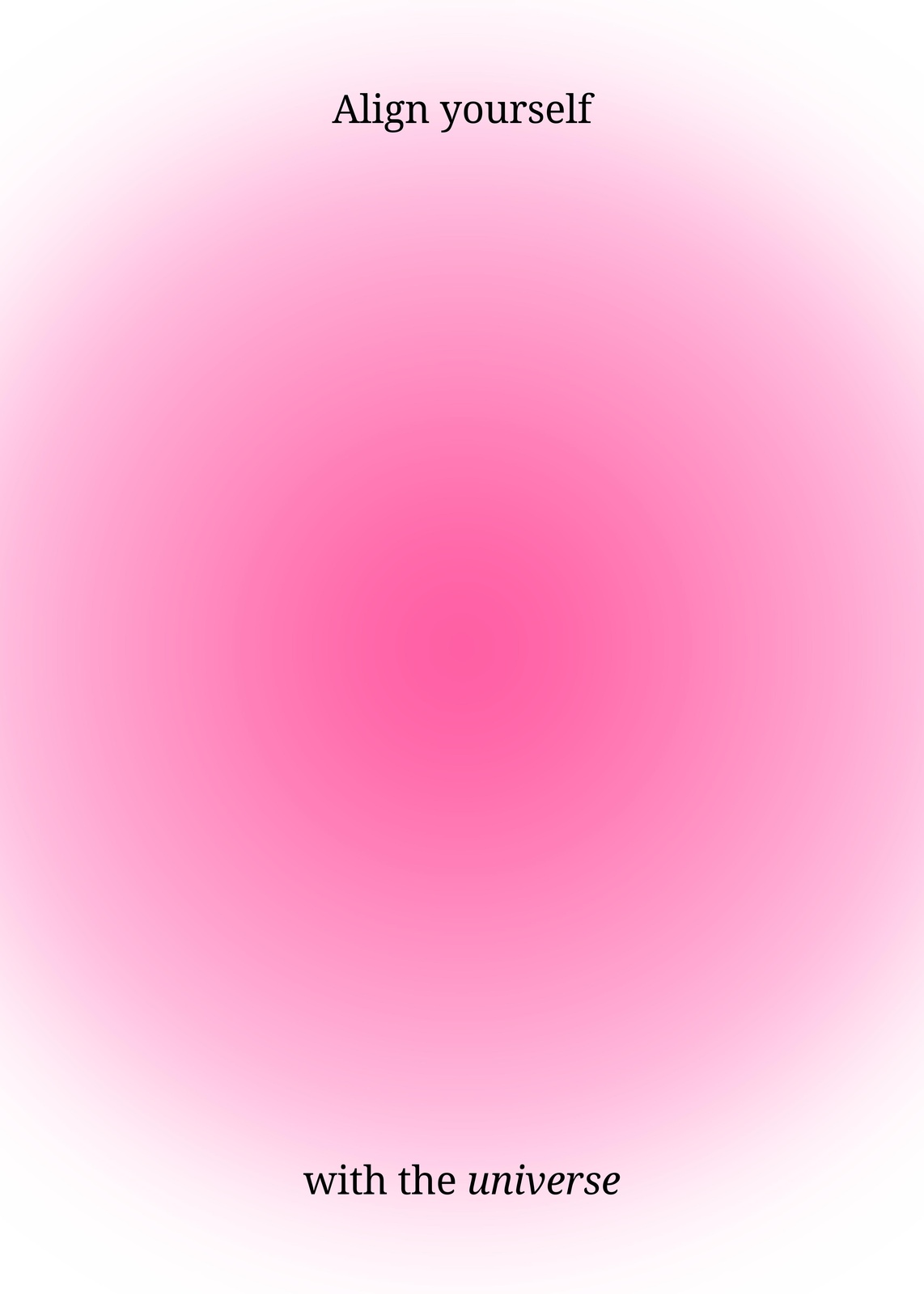 Align Yourself Gradient Pink Aura Wall Art