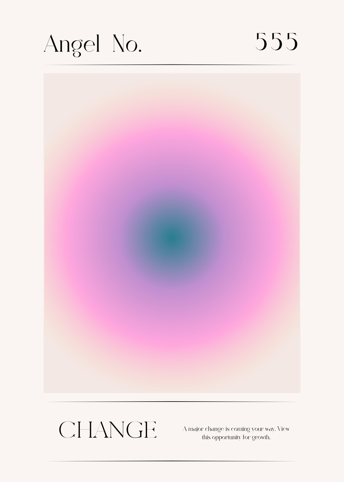 Angel 555 Change Aura Gradient Wall Art