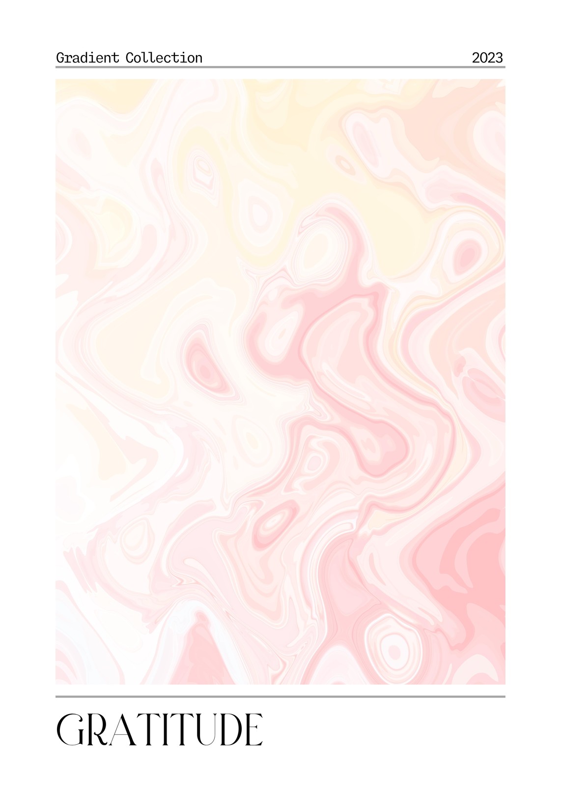 Soft Pink Swirl Gratitude Wall Art