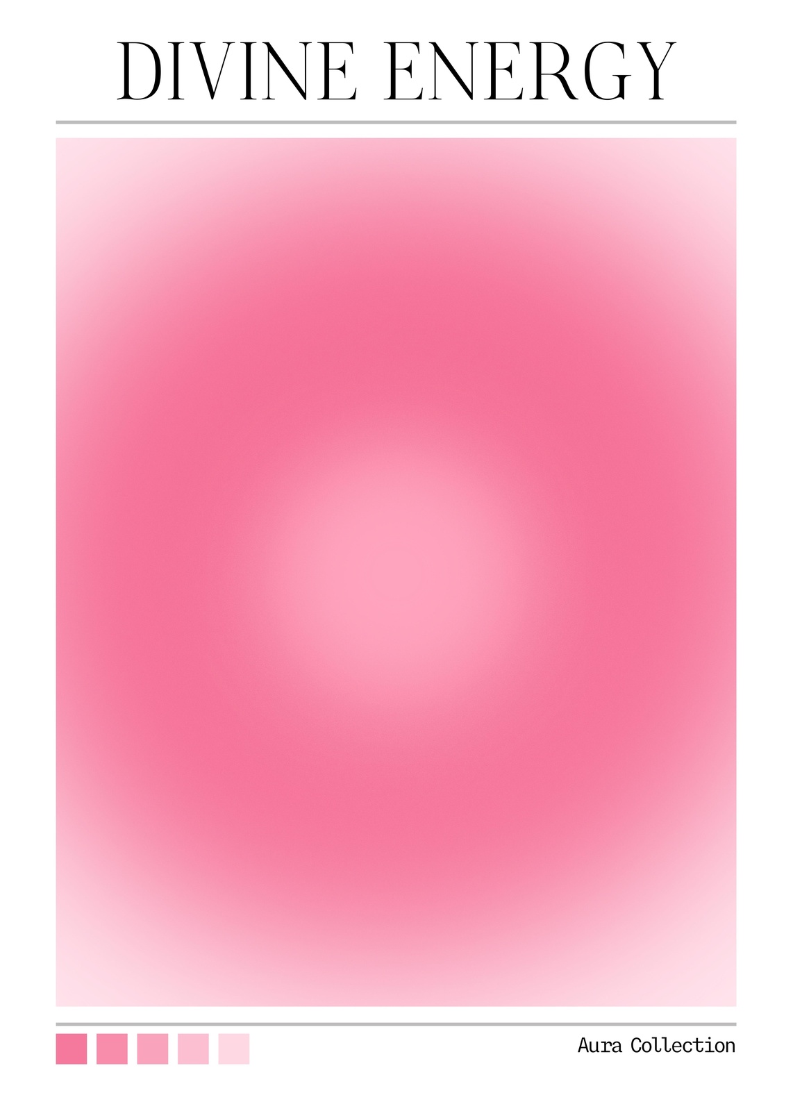 Divine Energy Pink Aura Gradient Wall Art