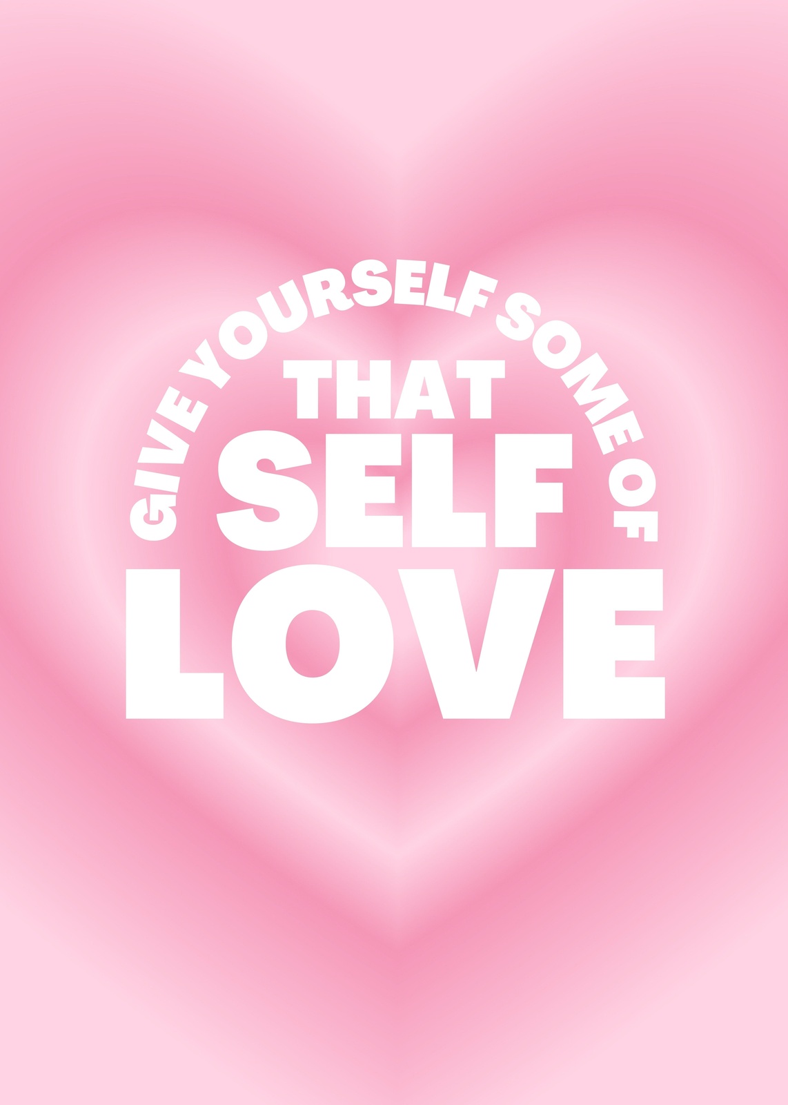 Self Love Heart Graphic Wall Art