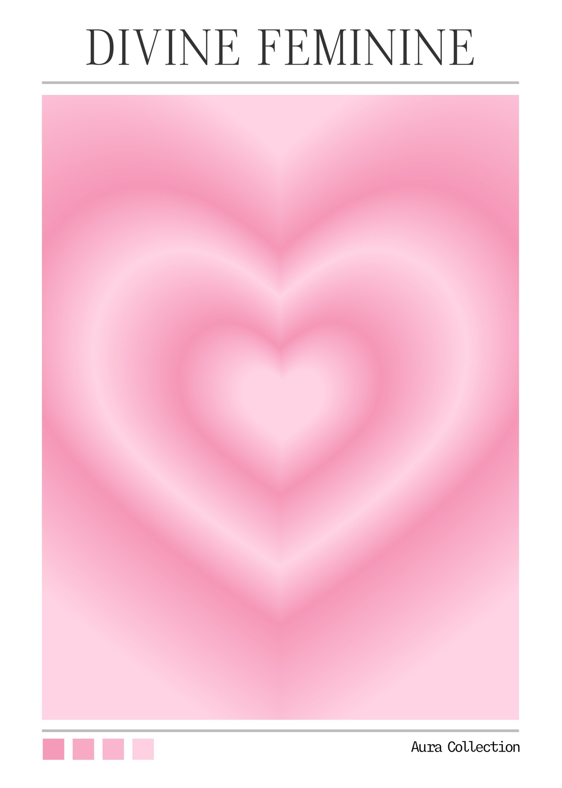 Divine Feminine Heart Aura Wall Art