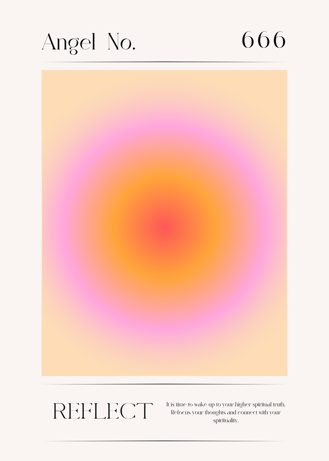 Angel Aura 666 Gradient Wall Art