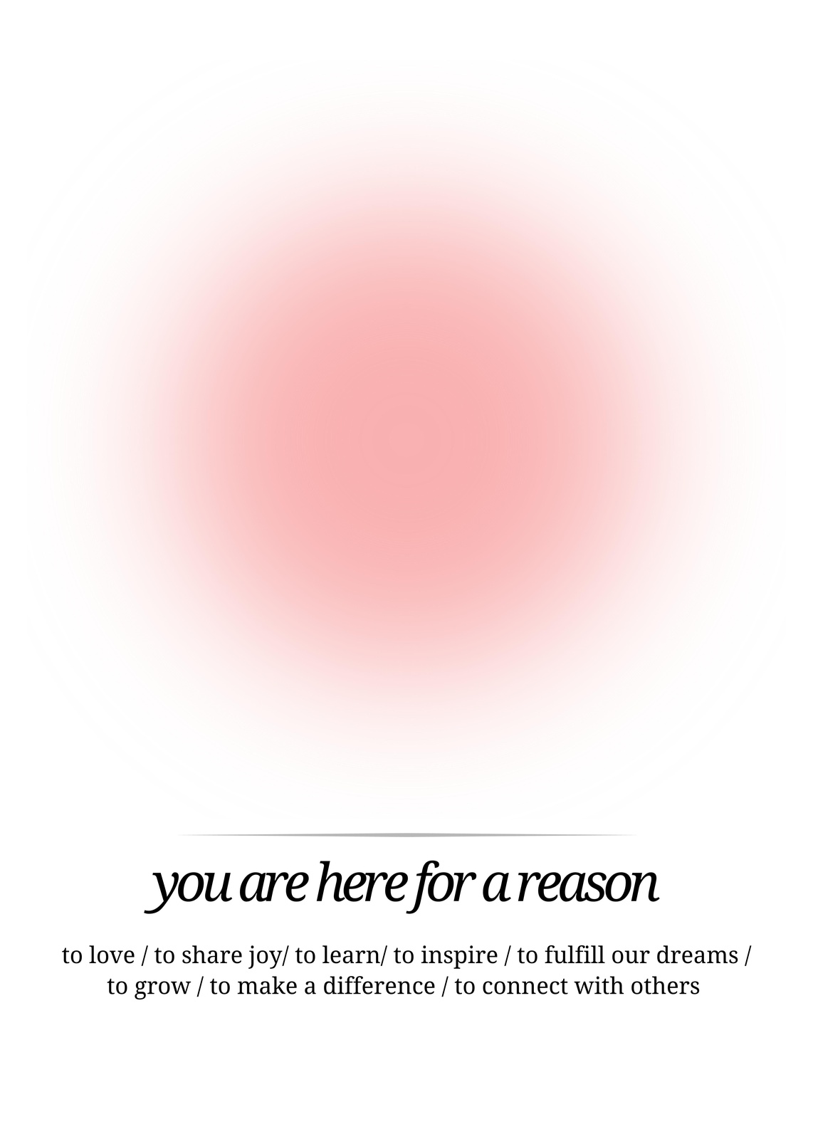 Inspirational 'You Are Here For A Reason' Wall Art