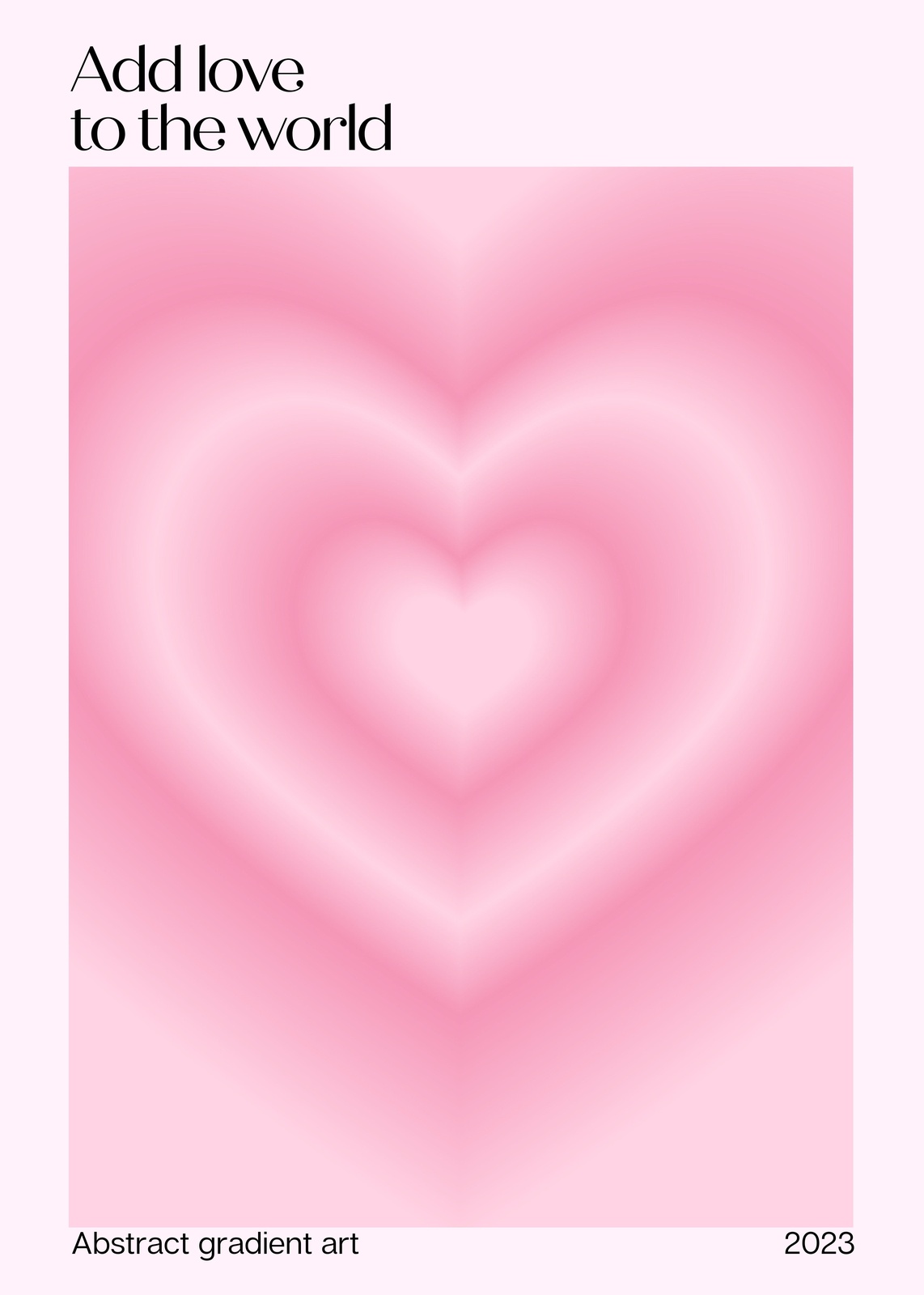 Blush Heart Gradient Aura Wall Art