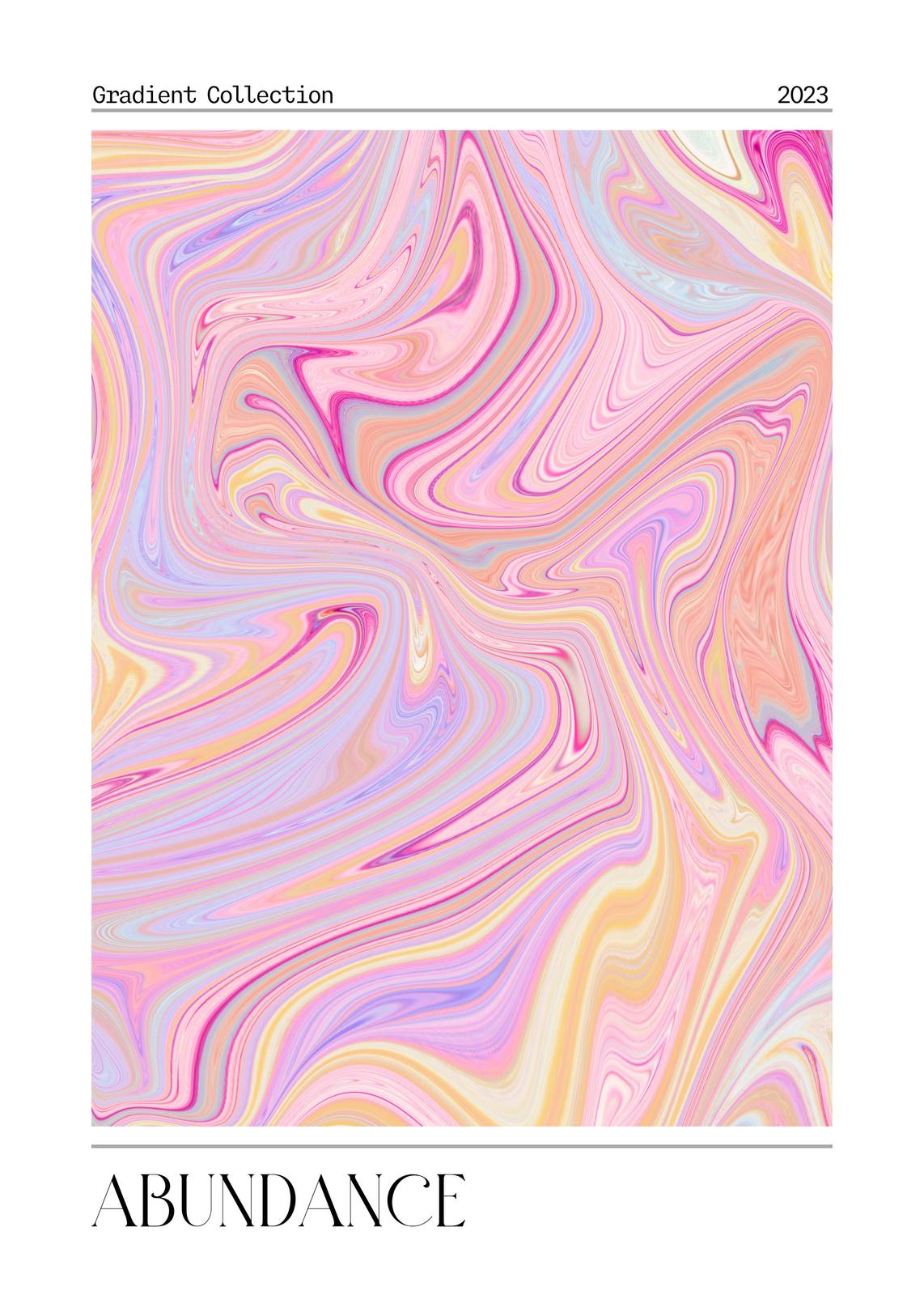 Abstract Pink Marble Fluid Art Wall Art
