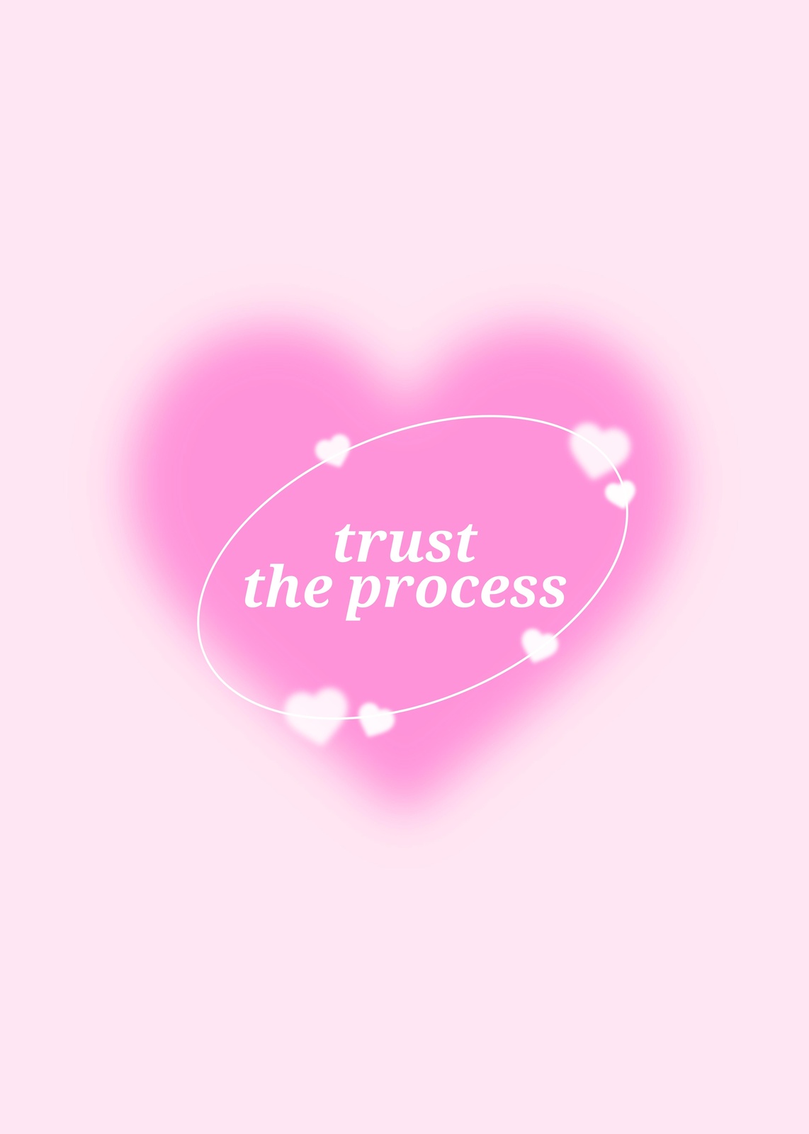 Trust the Process Aura Heart Wall Art