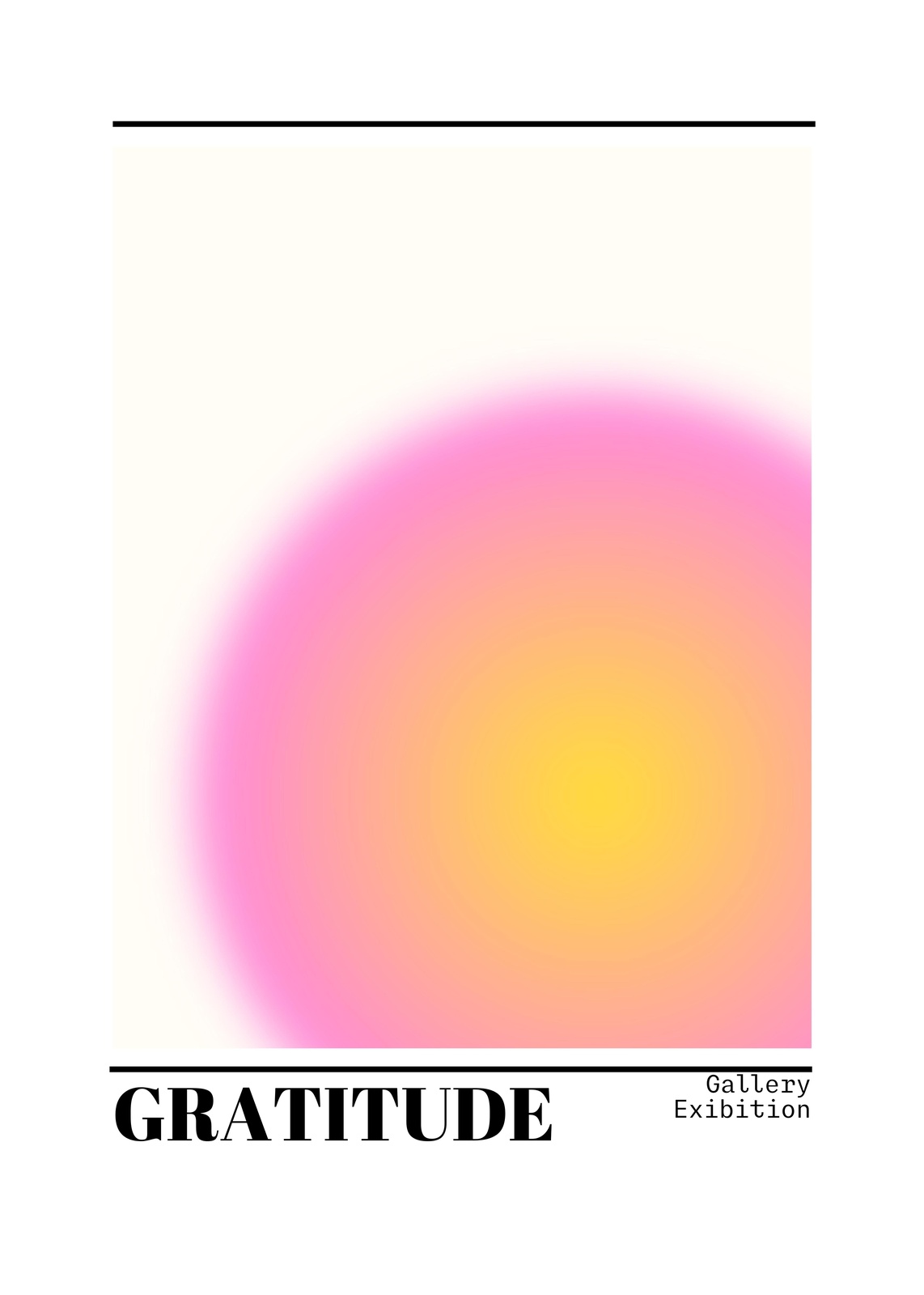 Gradient Aura Gratitude Wall Art