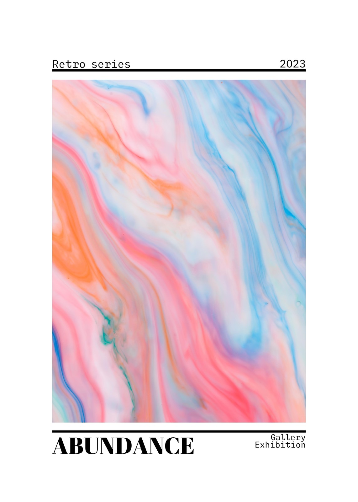 Retro Abundance Fluid Art Wall Art