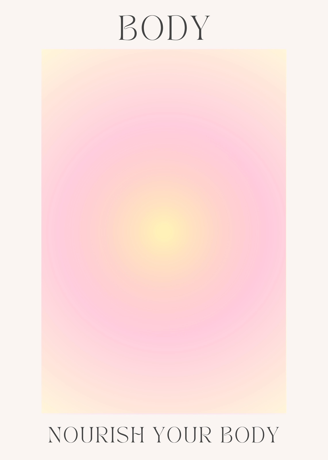 Nourish Your Body Aura Gradient Wall Art