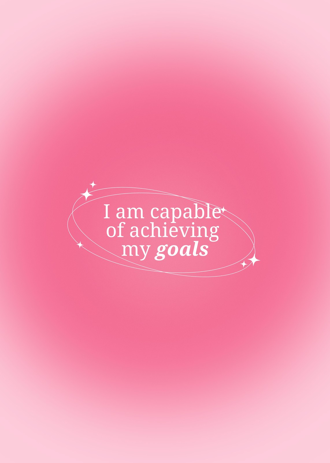 Affirmation for Goals Wall Art