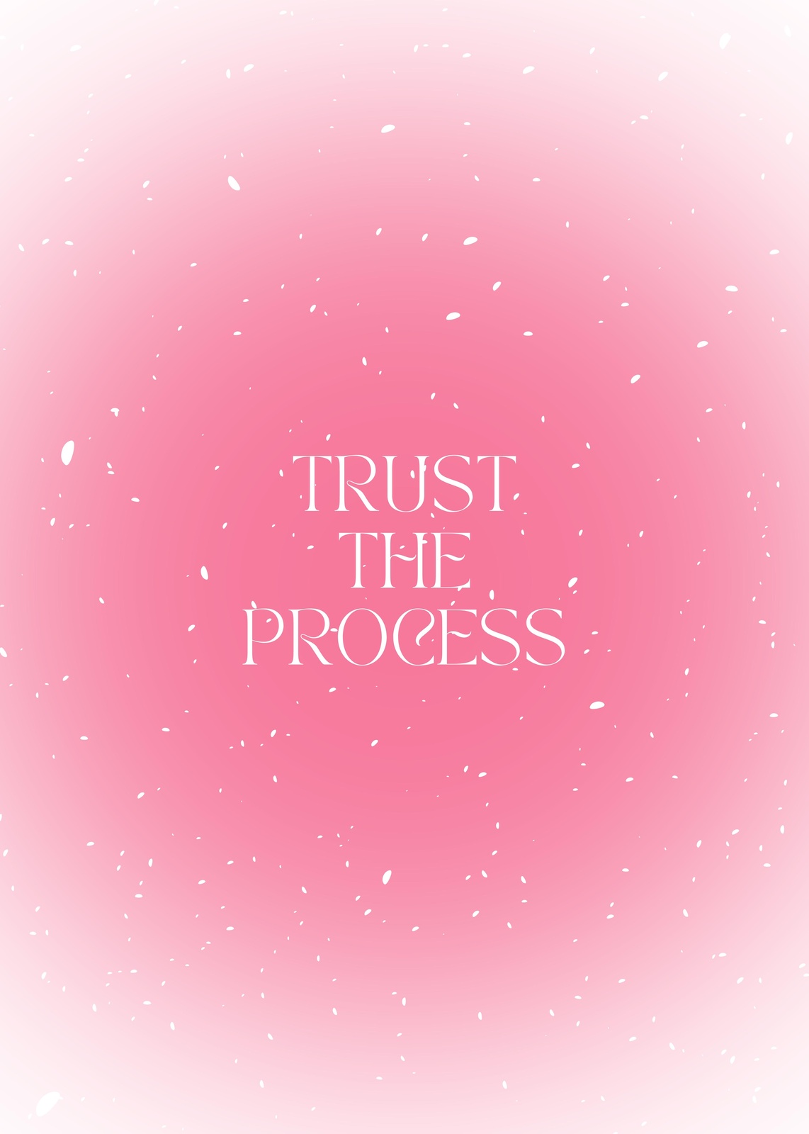 Trust the Process Motivational Quote Wall Art