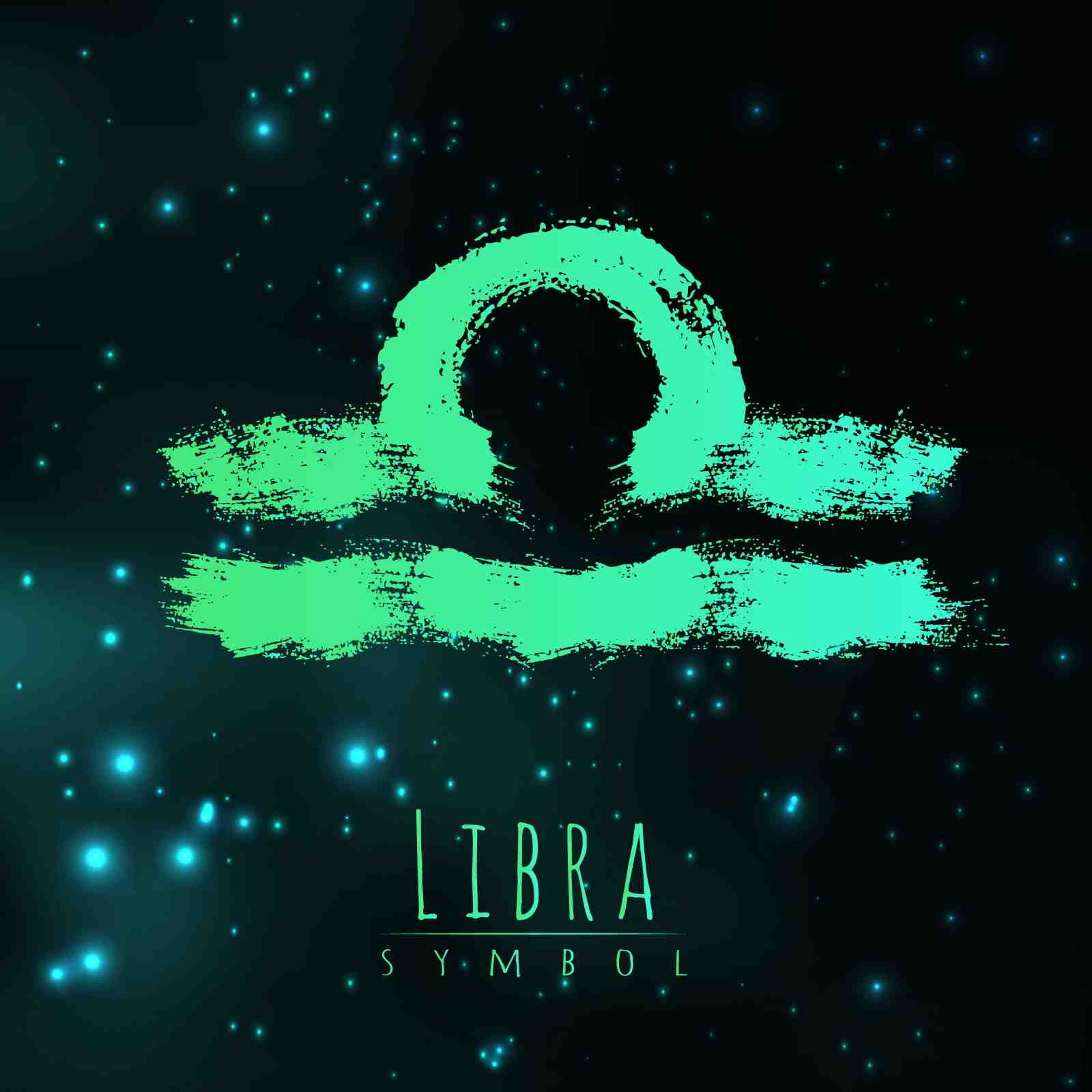 Vibrant Libra Zodiac Symbol Wall Art