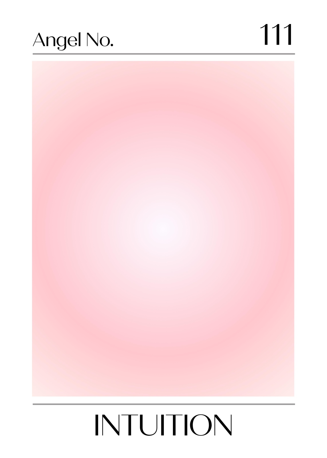Angel Number 111 Intuition Aura Wall Art