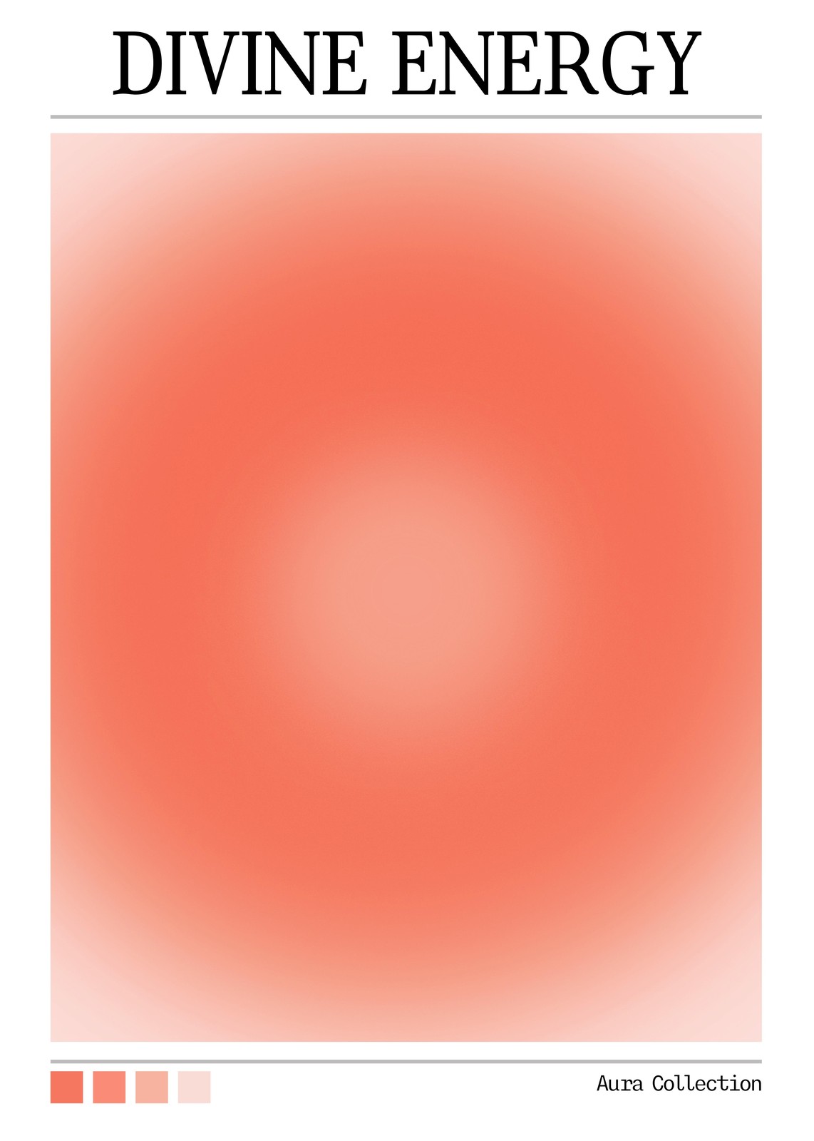 Divine Energy Aura Gradient Wall Art